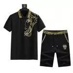 survetement versace manche courte couture homme polo impression noir